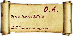 Onea Azucséna névjegykártya